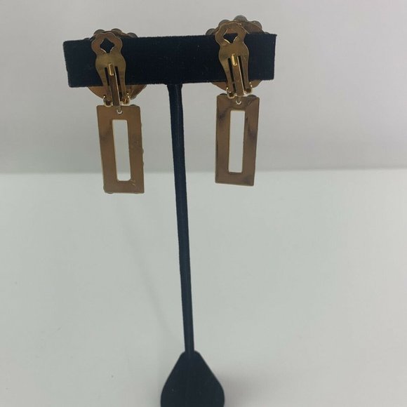 Michele Sugar Glitzy Bling Clip On Blue Earrings - Picture 3 of 5